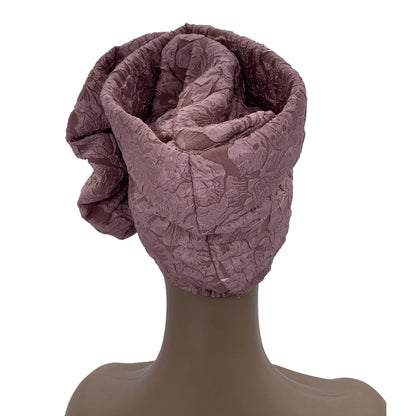 Turban Africain à Grande Fleur pour Femme, Foulard de Sauna Musulman à la Mode