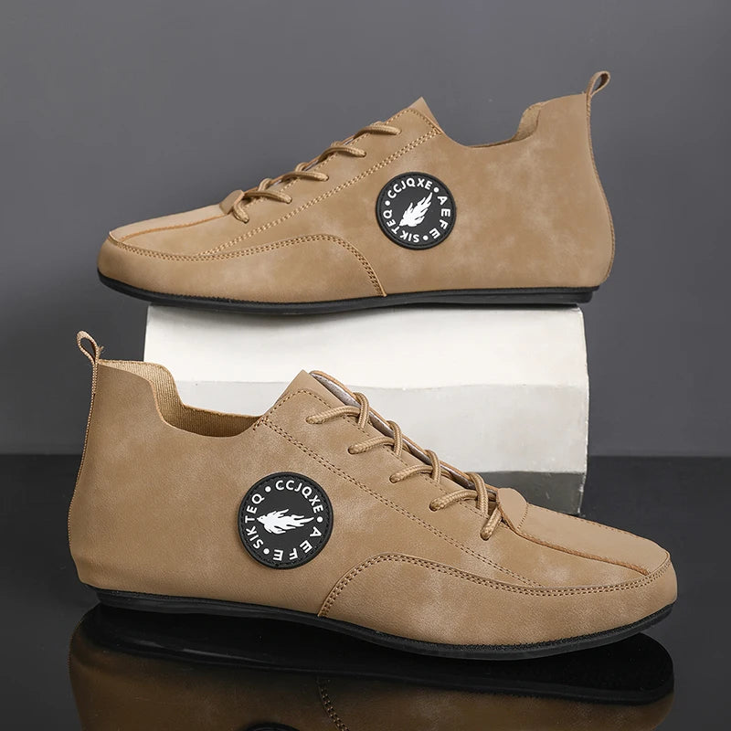 MAEDEF mocassins pour hommes léger conduite décontracté fond mince chaussures plates semelle souple confortable antidérapant à lacets chaussures de marche hommes