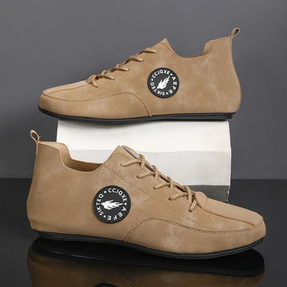 MAEDEF mocassins pour hommes léger conduite décontracté fond mince chaussures plates semelle souple confortable antidérapant à lacets chaussures de marche hommes