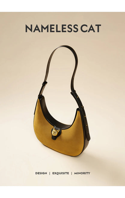 BAFELLI 2025 nouveau sac à main pour femmes série chat en cuir véritable marque de luxe mode rétro STYLE épaule HOBOS sacs à rabat femme