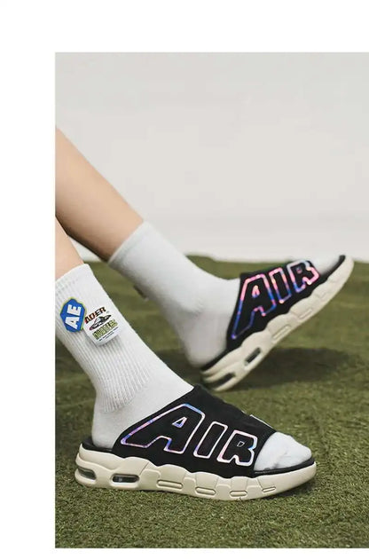 Sandales de styliste à coussin d'air pour hommes, pantoufles de sport douces et antidérapantes, chaussures pour hommes, nouvelle collection été 2025