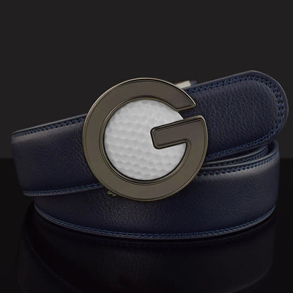 Ceinture de Golf blanche pour hommes, Texture cuir, coiffeur, boucle automatique, Simple, haute qualité, décontractée, pantalon pour jeunes