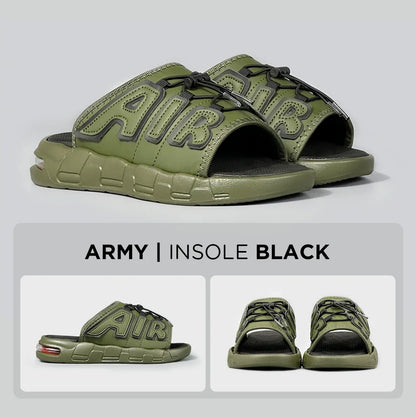 Pantoufles hommes coussin d'air conception glisser homme été nouveau PVC doux antidérapant hommes pantoufles de sport pour hommes tongs Chanclas Hombre