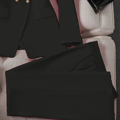 Décontracté à manches longues Blazer pantalon ensembles costumes pour femme 2025 mode 2 pièces ensemble pour femmes bureau dame manteaux vestes