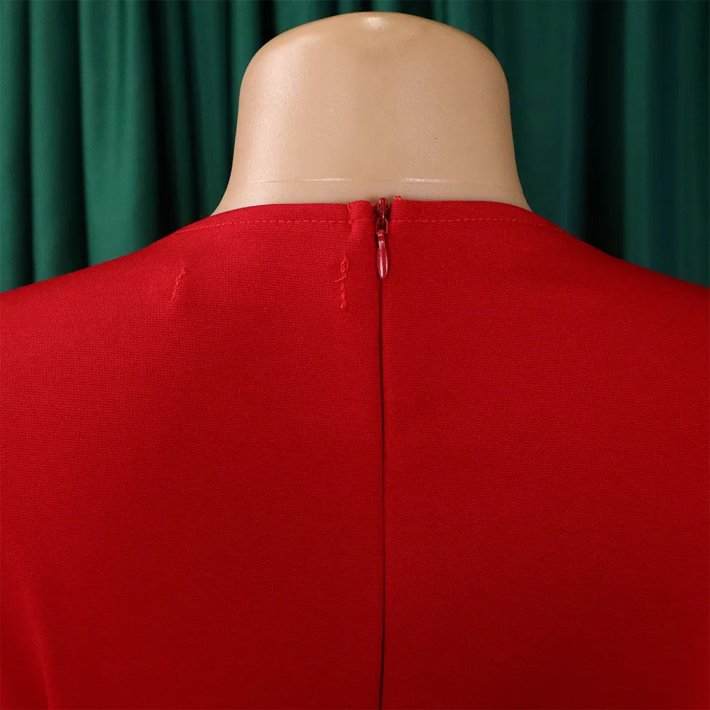 FairyShely-Robe longue à manches courtes pour femmes, grande taille, col rond, grandes robes pour dames, robe de soirée serrée, robe curvy, monochromatique, été, 2025