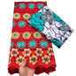 Tissu africain en dentelle de Voile suisse, 2.5 + 3 yards, véritable cire pour coudre une robe de soirée, nouvel arrivage