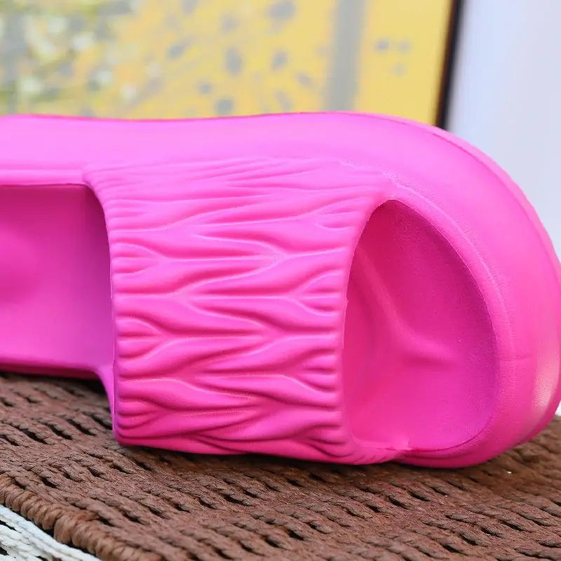 Sandales d'été à talons hauts de 7 cm pour femmes, mules à talons épais, tongs EVA, chaussures de maison, pantoufles à plateforme d'extérieur, nouvelle collection