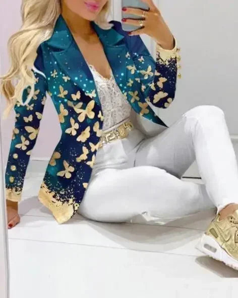 Ensemble Blazer et pantalon à col à revers imprimé à carreaux pour femmes, 2 pièces, vêtements, costume, pantalon, mode printemps-automne décontractée