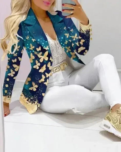 Ensemble Blazer et pantalon à col à revers imprimé à carreaux pour femmes, 2 pièces, vêtements, costume, pantalon, mode printemps-automne décontractée