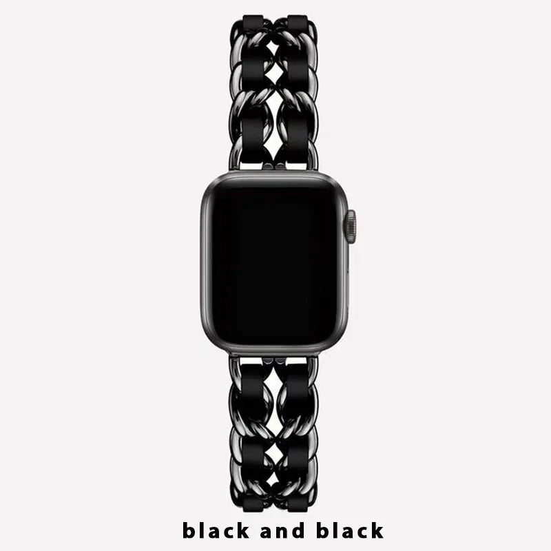 Bracelet en métal pour femmes, pour Apple Watch Band 10 9 8 Ultra 46mm 42mm 49mm 7 SE 6 5 41mm 45mm 44/40mm, Bracelet en acier doré pour dames