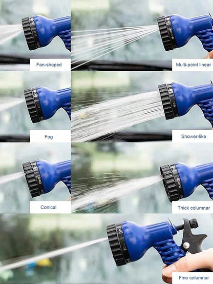 7 fonctions de pulvérisation d'eau tuyau magique extensible, lavage de voiture à haute pression, pistolet à eau tuyau d'arrosage de jardin domestique douche de chien chat de compagnie