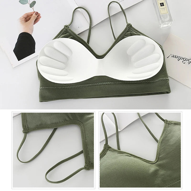 Femmes Sport soutiens-gorge séchage rapide élastique rembourré gymnase course biais soutien-gorge couleur unie Fitness Yoga Sport dessus respirants