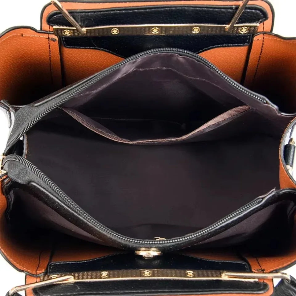3 couches grande capacité femmes sac fourre-tout en cuir souple sacs à main de luxe femmes sacs concepteur couleur unie sac à bandoulière sacs à main 2025
