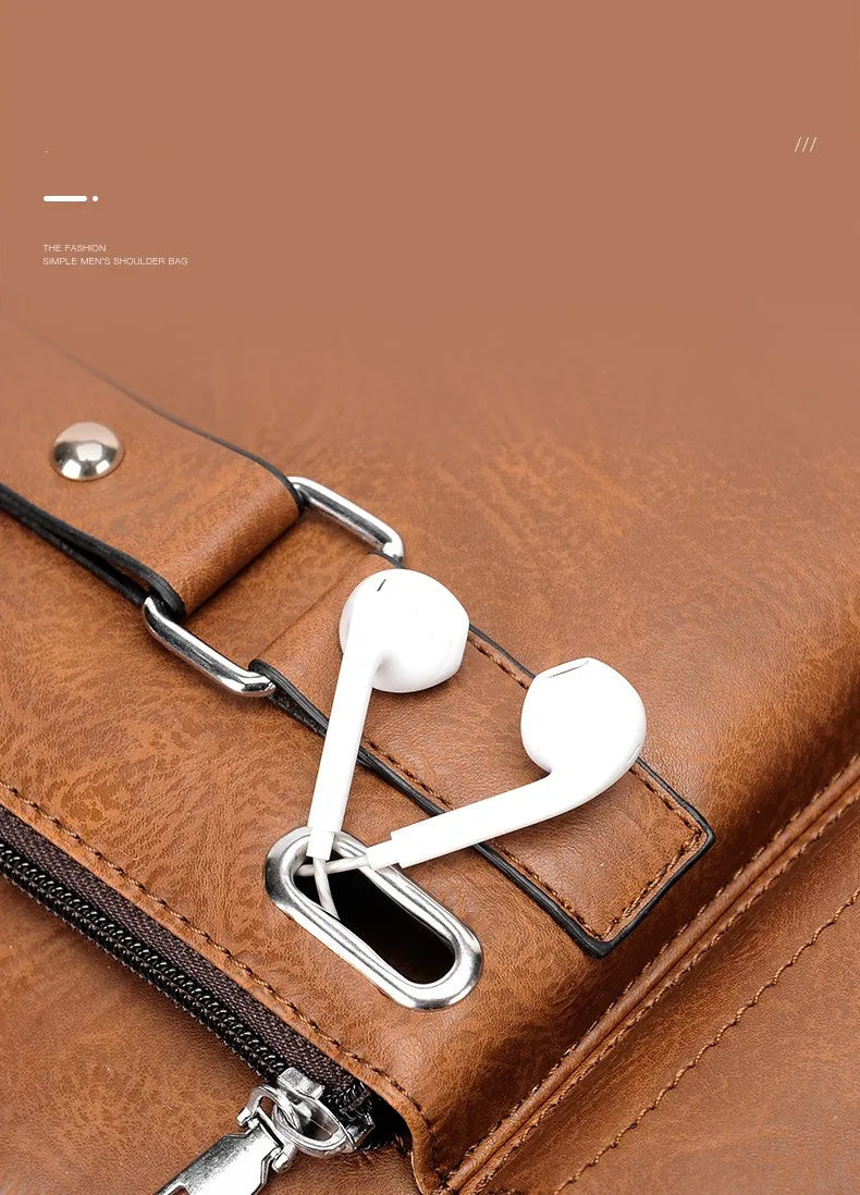 Sac à bandoulière en cuir PU pour hommes, sacs de poitrine imperméables, sacs de voyage, sacoches à la mode, offre spéciale