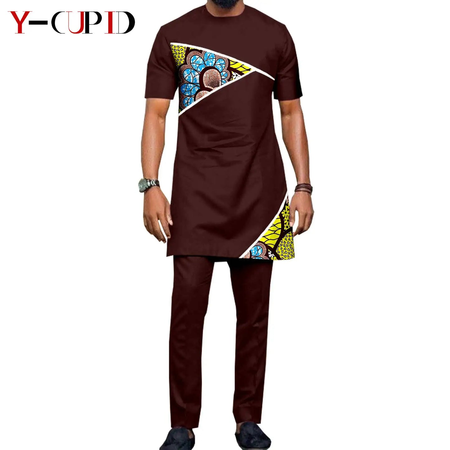 Robes africaines pour femmes, tenues de Couple assorties, Bazin Riche Dashiki, Slim, imprimé pompon, longues robes de fête Y23C009