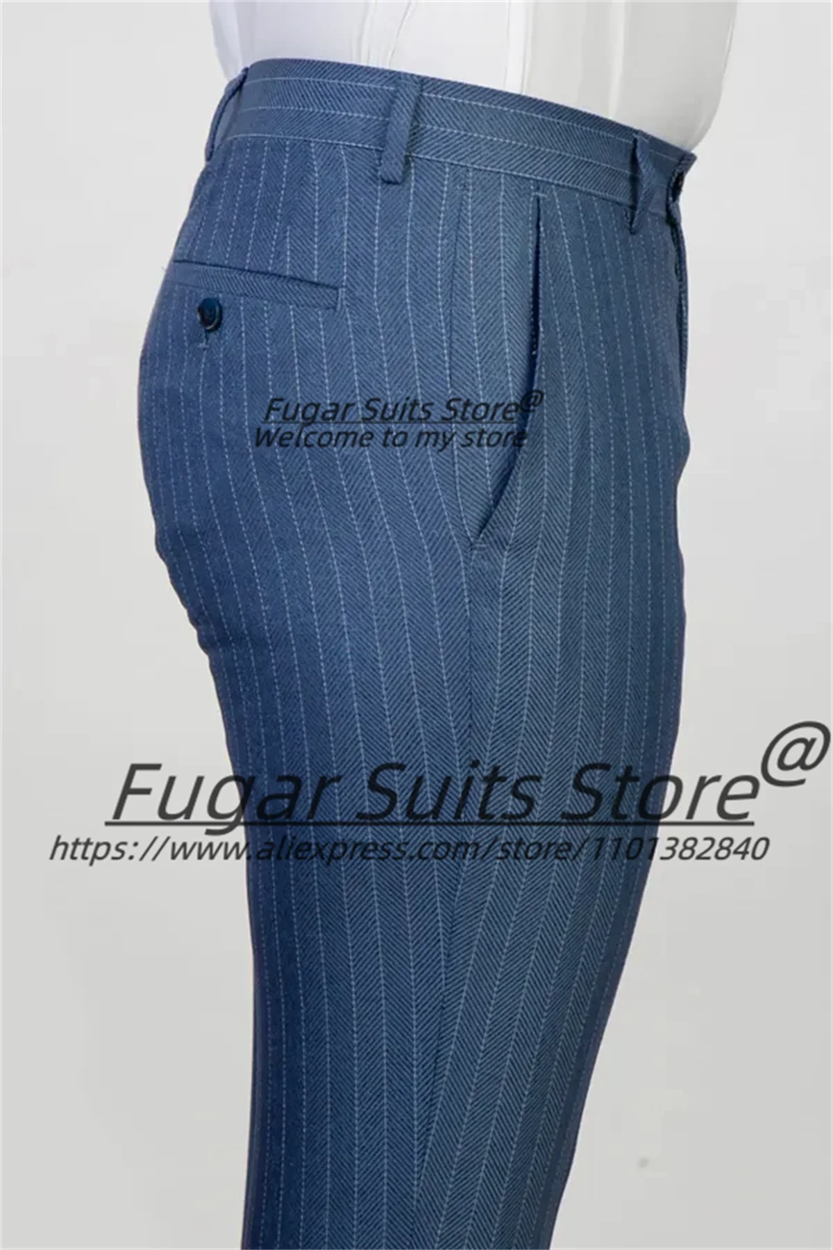 Costumes d'affaires à rayures haut de gamme pour hommes, coupe cintrée, châle à revers, Tuxedos de bal formel, ensembles de 2 pièces, blazer élégant pour hommes, Ropa Hombre