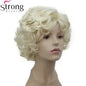 Forte beauté dames perruques courtes ondulées cheveux blonds dorés pour les femmes synthétique Capless perruque 16 couleurs