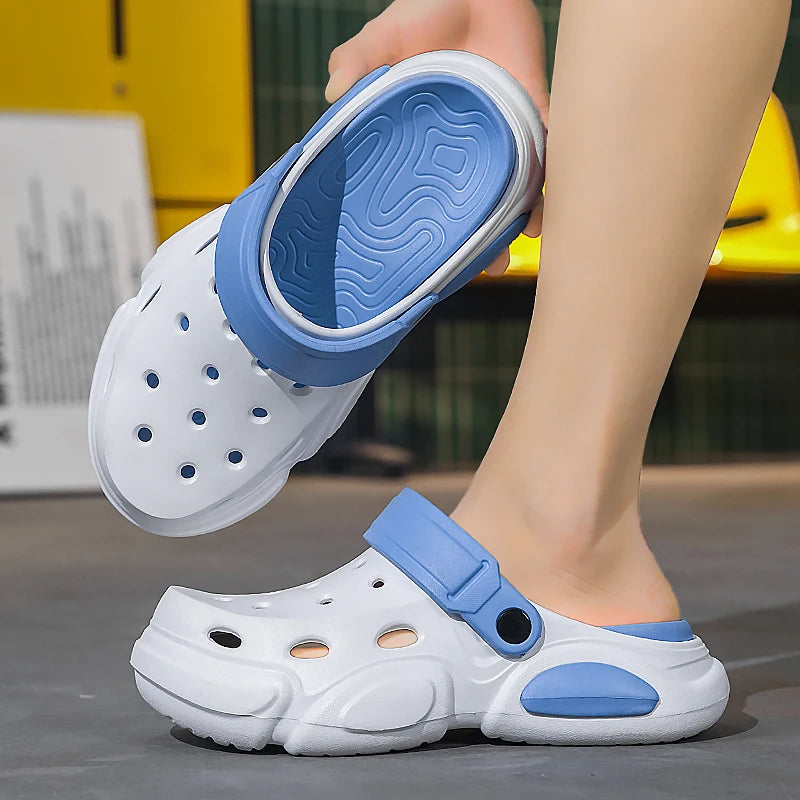 Pantoufles de Couple, vêtements d'extérieur d'été, sandales de plage antidérapantes à semelles épaisses, sandales pour hommes et femmes