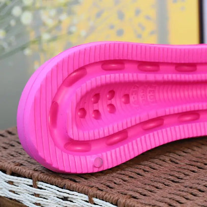 Sandales d'été à talons hauts de 7 cm pour femmes, mules à talons épais, tongs EVA, chaussures de maison, pantoufles à plateforme d'extérieur, nouvelle collection