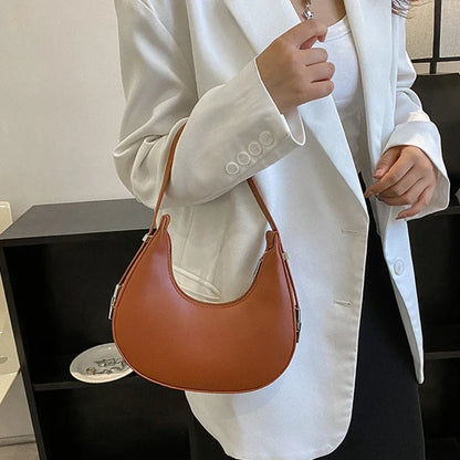 BS - Sac à bandoulière Hobo en cuir PU pour femmes, Design de luxe, petite pochette, sac à main sous les bras, fourre-tout de voyage