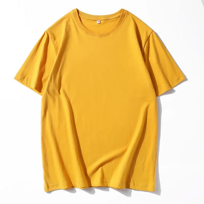 T-shirt manches courtes homme, uni et décontracté, 100% coton, 12 pièces, été