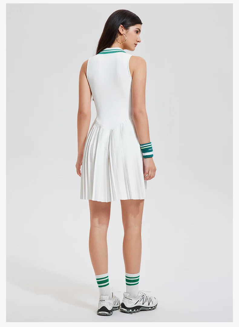 Nouvelles robes de sport femmes robe de tennis polo revers robe de fitness en plein air badminton golf séchage rapide et respirant robe de sport