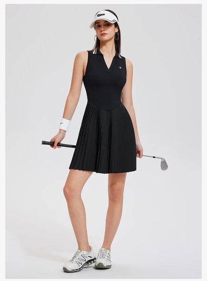Nouvelles robes de sport femmes robe de tennis polo revers robe de fitness en plein air badminton golf séchage rapide et respirant robe de sport