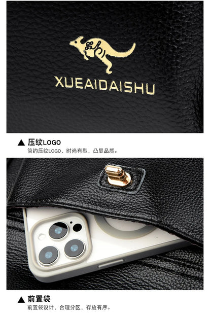 Sac à bandoulière en cuir PU de haute qualité pour femmes, fourre-tout, sacoche multi-poches pour les déplacements quotidiens