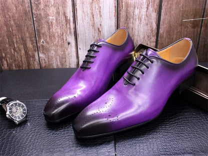 Chaussures d'affaires italiennes originales en cuir véritable faites à la main pour hommes, chaussures Derby à la mode pour marié et mariage, mocassins
