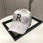 Casquette de baseball en satin brillant avec lettre R pour femmes et filles, chapeaux Snapback, sports de plein air, hip hop, soleil, printemps, été, mode