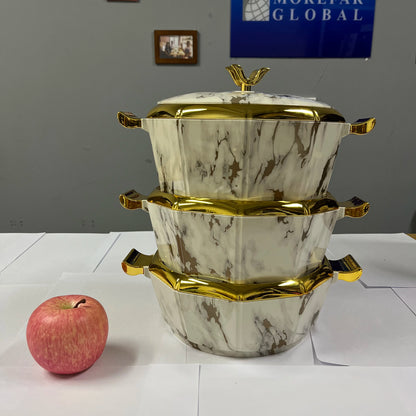 Boîte à lunch isolée avec poignée, rue du Ramadan, rassemblement de famille, chauffe-aliments de grande capacité, 3 pièces/ensemble, 2/2 L, 5 L