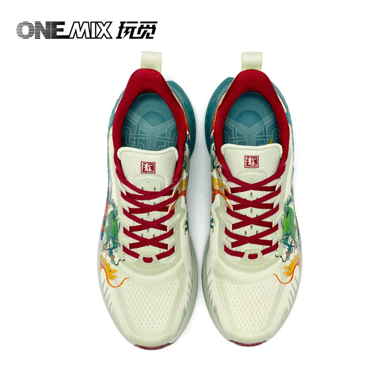 Onemix Designers originaux Style chinois chaussures de course pour hommes de luxe femmes chaussures respirant chaussures de sport mâle en plein air Sneaker