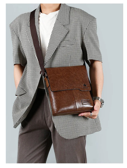Marque de luxe Vintage sacs de messager hommes en cuir sac à bandoulière homme sac à main marron noir sac latéral affaires sac à bandoulière pour hommes