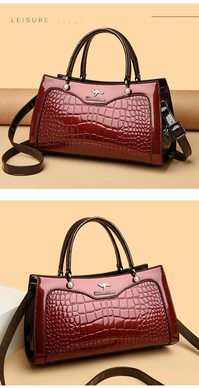 Sacs à main en cuir verni pour femmes, sacs à bandoulière pour dames, sacs à main de créateurs de luxe, petit sac fourre-tout décontracté, initié par la marque, nouveau