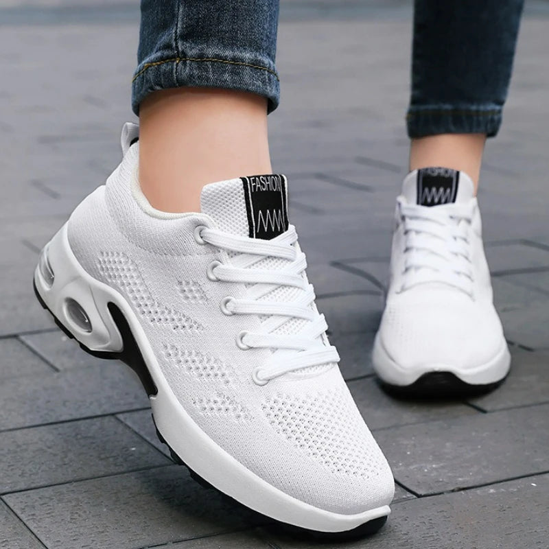 Chaussures pour femmes plate-forme baskets maille chaussures de course en plein air gros léger femmes chaussures décontractées de luxe blanc chaussure vulcanisée