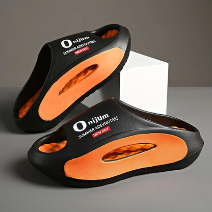 Pantoufles d'été décontractées pour hommes et femmes, Style Couple, pantoufles de plage en plein air, antidérapantes et Anti-odeur, nouvelle collection 2025