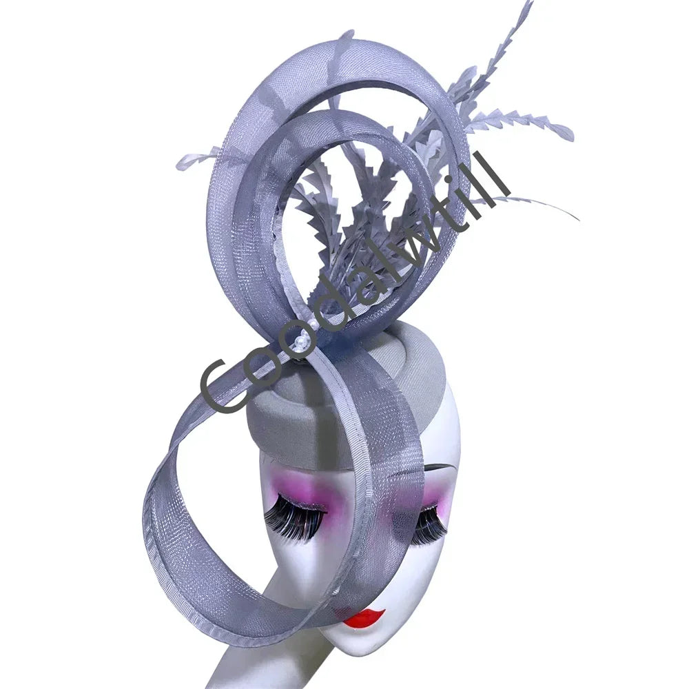 Plume Derbr Fascinator chapeaux femmes Vintage église pilulier casquette bandeau dames élégant Cocktail Kentucky casque Fascinators