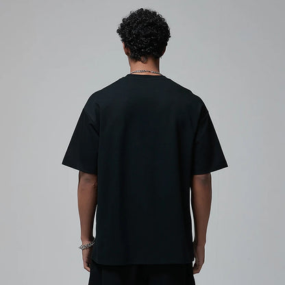 100 T shirt en coton lourd pour hommes et femmes, Tops à manches courtes, Tee shirts solides et surdimensionnés, vêtements de qualité 6.8oz 230gsm