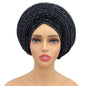 Paillettes Autogele Turban casquette pour femmes prêt africain Auto Gele casque Nigeria mariage Geles femme bandeau dame casque