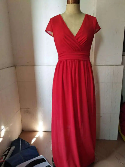 Robe moulante élégante à manches courtes en mousseline de soie pour femmes, robes de soirée bohèmes pour femmes, robe d'été sexy pour dames, 2022