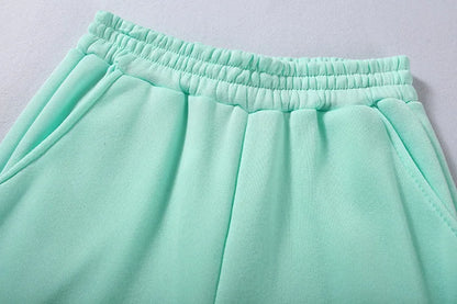 Survêtement d'hiver pour femmes, ensemble deux pièces, sweat à capuche surdimensionné, pantalon de survêtement, couleur unie, vêtements de sport | Ensemble pantalon sweat-shirt décontracté