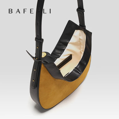 BAFELLI 2025 nouveau sac à main pour femmes série chat en cuir véritable marque de luxe mode rétro STYLE épaule HOBOS sacs à rabat femme