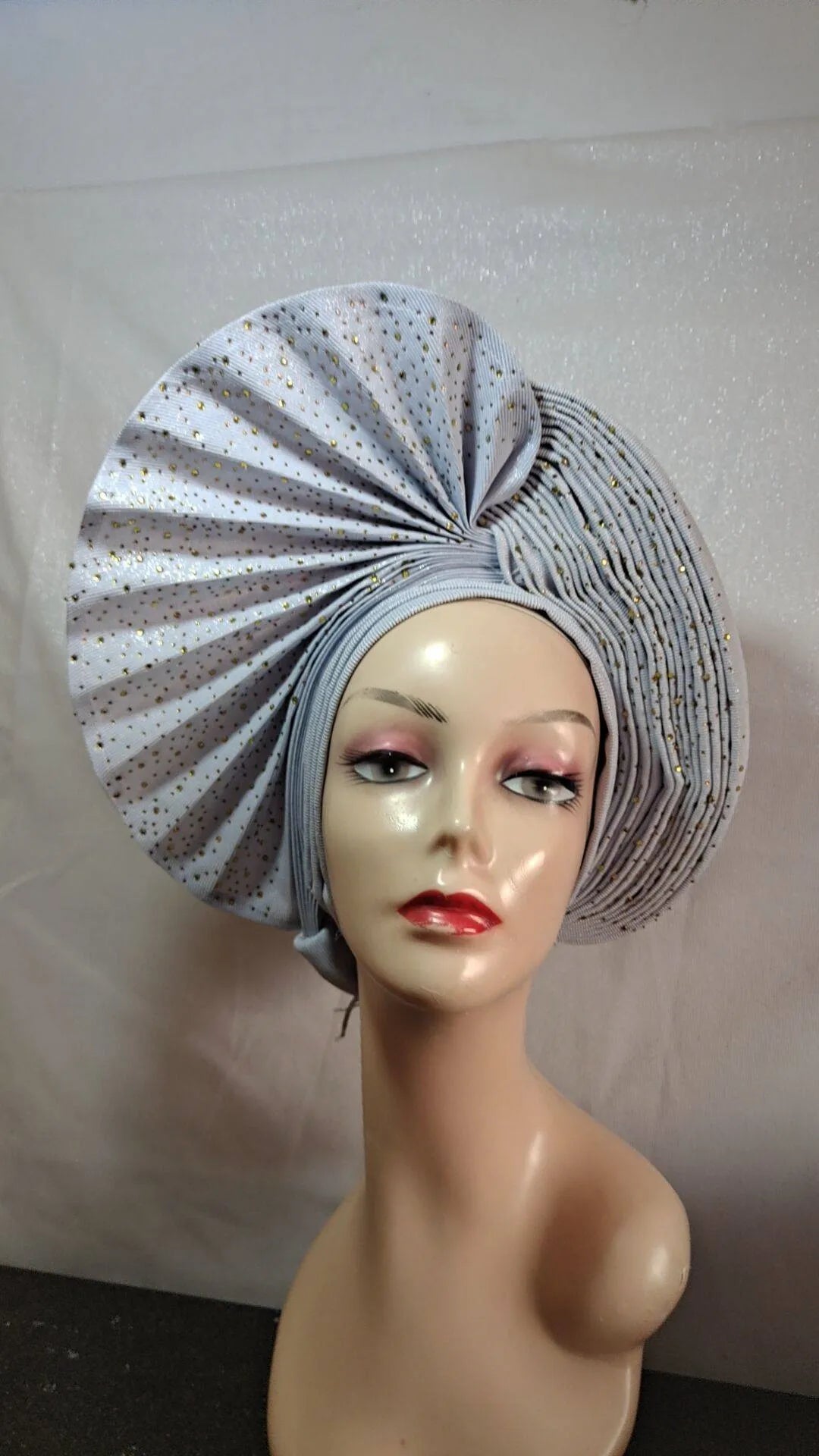 Turban de tête musulman pour femmes, Gele africain violet, casquettes déjà fabriquées, Auto Aso Oke, cravate de sauna Gele, chapeau rond pour dames, Z620-2 de fête
