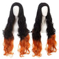 Nezuko perruques démon Slayer Costume perruques synthétiques Orange mélangé noir longues perruques bouclées pour les femmes Kamado Nezuko noir Orange perruques