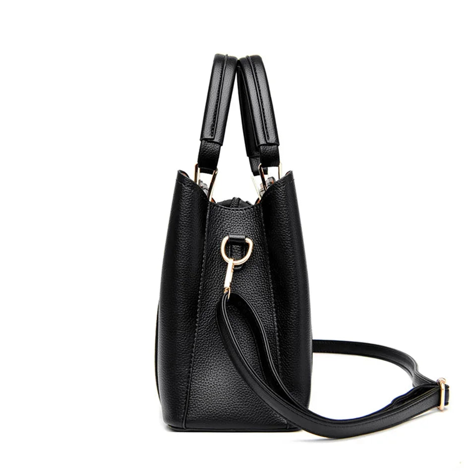 3 couches grande capacité femmes sac fourre-tout en cuir souple sacs à main de luxe femmes sacs concepteur couleur unie sac à bandoulière sacs à main 2025