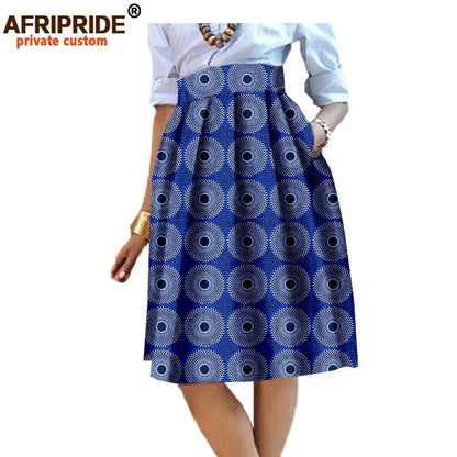 2025 été Original Style africain vêtement jupe Midi pour les femmes privé personnalisé de haute qualité Batik coton Femmal vêtements A 722704