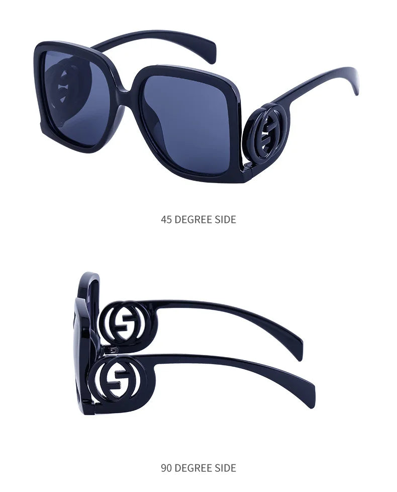 Nouvelles lunettes de soleil pour femmes rétro mode lunettes de soleil polygonales épissage couleur bloquée lunettes Design de luxe Uv400