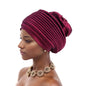 Turban Africain Plissé pour Femme, Déjà Fait, Cravates de Sauna, Bonnet Auto Gele, Hijab Musulman, Mariage Nigérian, Chapeau Rond