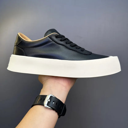 DOYUTIG-Chaussures de planche en cuir véritable pour hommes, baskets à semelle optique coordonnante, chaussures décontractées, rétro vintage, printemps et automne, SGHousex, nouveau