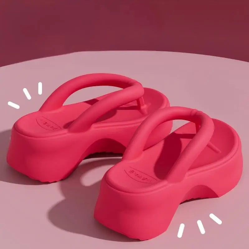 Tongs à semelles épaisses pour femmes, tongs de plage en plein air à la mode pour femmes, nouvelle collection été